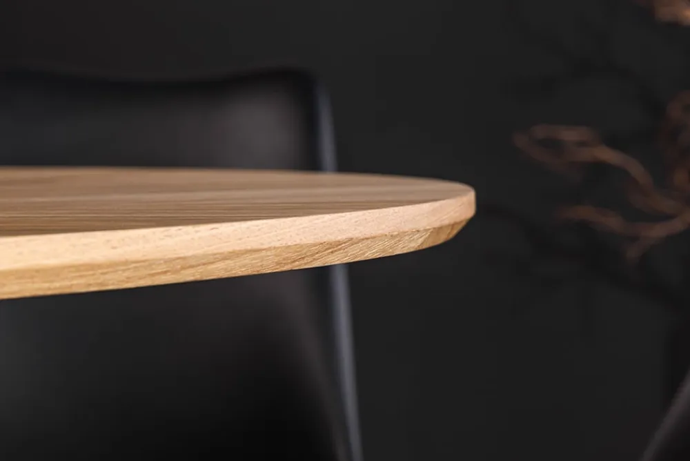 Riess-Ambiente Esstische > Runder Esstisch ATELIER 120cm natur Eiche schwarz Metall Säulenfuß