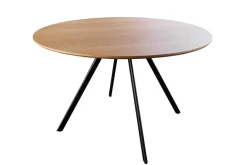 Riess-Ambiente Industrial Loft|Esstische > Runder Esstisch ATELIER 120cm natur Eiche schwarz Metall