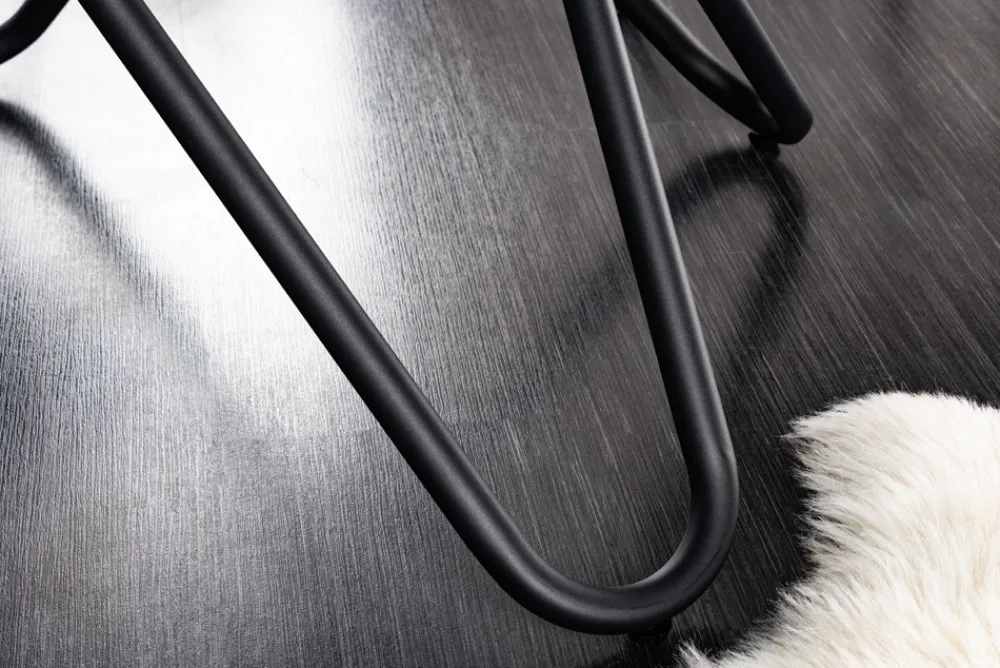 Riess-Ambiente Esstische > Runder Esstisch ELLIPSE 120cm Marmor weiß Keramik made in Italy Hairpin Legs