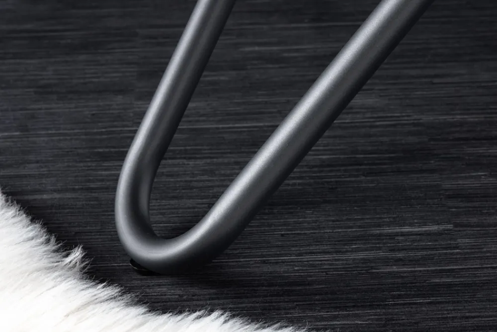Riess-Ambiente Esstische > Runder Esstisch ELLIPSE 120cm Marmor weiß Keramik made in Italy Hairpin Legs