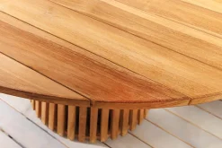 Riess-Ambiente Esstische|Gartentische > Runder Esstisch EMPIRE TEAK 140cm braun Teakholz Indoor Outdoor wetterfest
