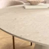 Riess-Ambiente Esstische > Runder Esstisch EN VOGUE 120cm matt grau Beton-Design mit Säulenfuß