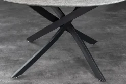 Riess-Ambiente Industrial Loft|Esstische > Runder Esstisch HELIX 120cm grau Beton-Design schwarze Metallbeine Sterngestell