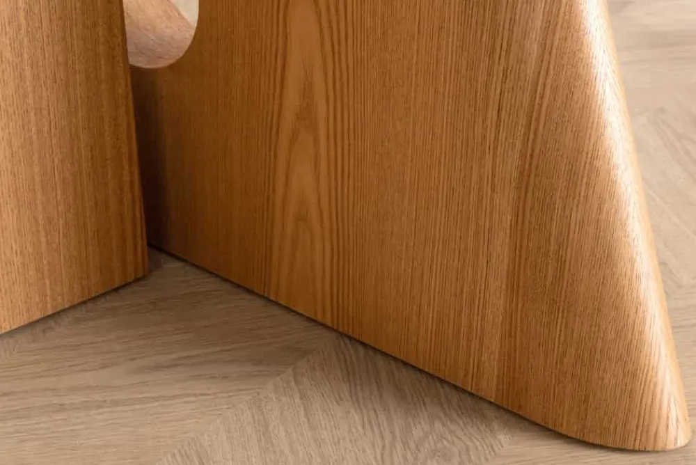 Riess-Ambiente Skandinavisch|Esstische > Runder Esstisch ORGANIKO 120cm natur Eichenholz Keramik Travertin