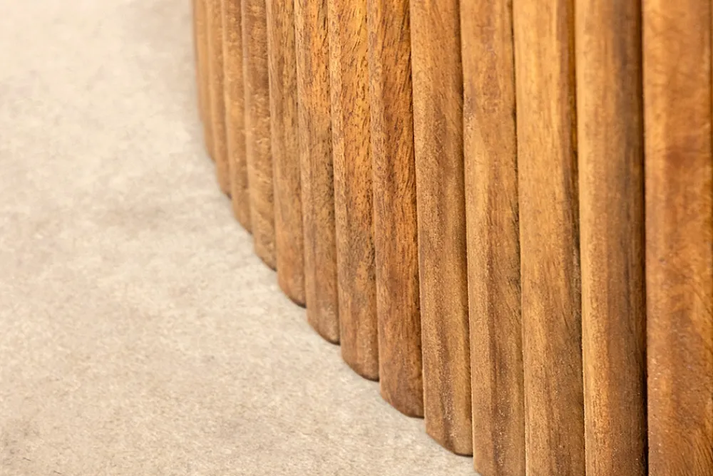 Riess-Ambiente Mehr...|Massivholzesstische > Runder Esstisch TRES CHIC 120cm braun Mangoholz Massivholz mit Stauraum
