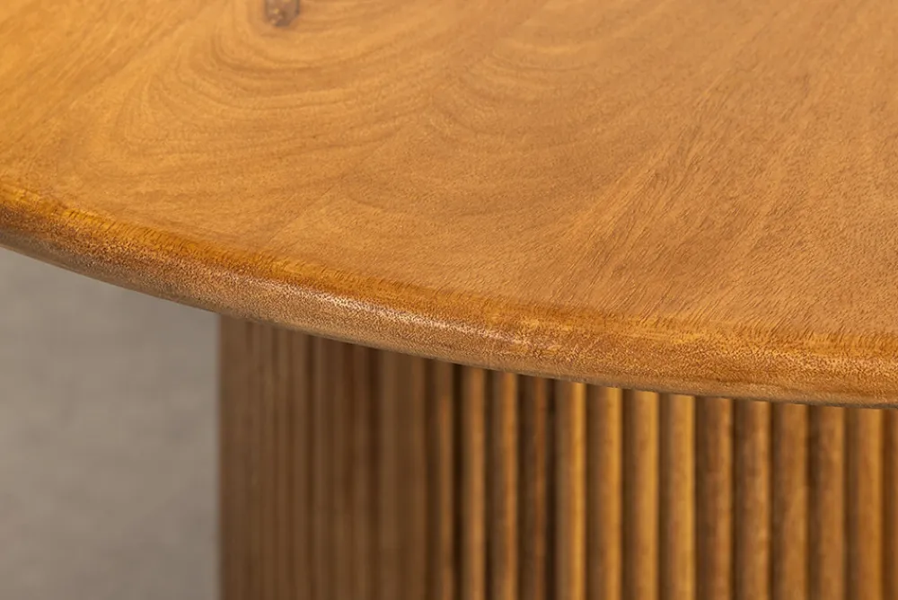 Riess-Ambiente Mehr...|Massivholzesstische > Runder Esstisch TRES CHIC 120cm braun Mangoholz Massivholz mit Stauraum