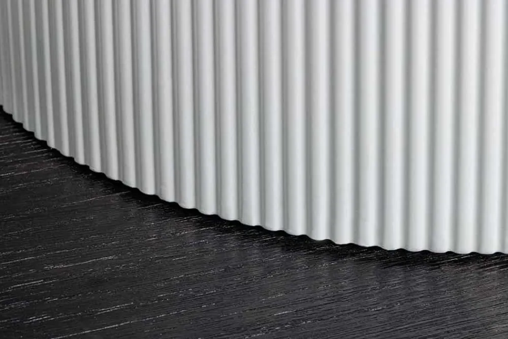 Riess-Ambiente Esstische > Runder Esstisch UNIQUE 120cm weiß Keramik mit Säulenfuß