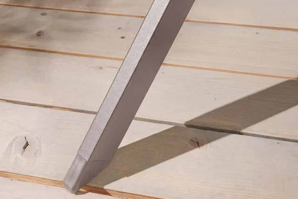 Riess-Ambiente Esstische|Gartentische > Runder Gartentisch DESIGNO 120cm natur Holz-Design greige Metall In- und Outdoor