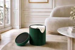 Riess-Ambiente Sitzhocker|Samt Möbel ><noscript><img width=