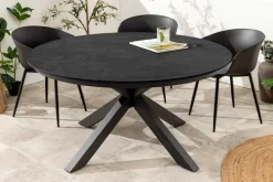 Riess-Ambiente Haus & Garten|Esstische > Runder In- und Outdoor Esstisch GALAXY 120cm anthrazit Keramik Aluminium Gartentisch