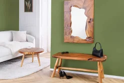 Riess-Ambiente Mehr...|Couchtische > Runder Massivholz Couchtisch MOSAIK 60cm natur Teak Baumstamm handmade