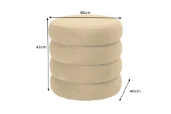 Riess-Ambiente Sitzhocker|Samt Möbel ><noscript><img width=
