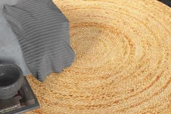 Riess-Ambiente Teppiche > Runder Teppich PURE NATURE 120cm Jute handgewebt Flachgewebe
