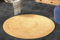 Riess-Ambiente Teppiche > Runder Teppich PURE NATURE 120cm Jute handgewebt Flachgewebe