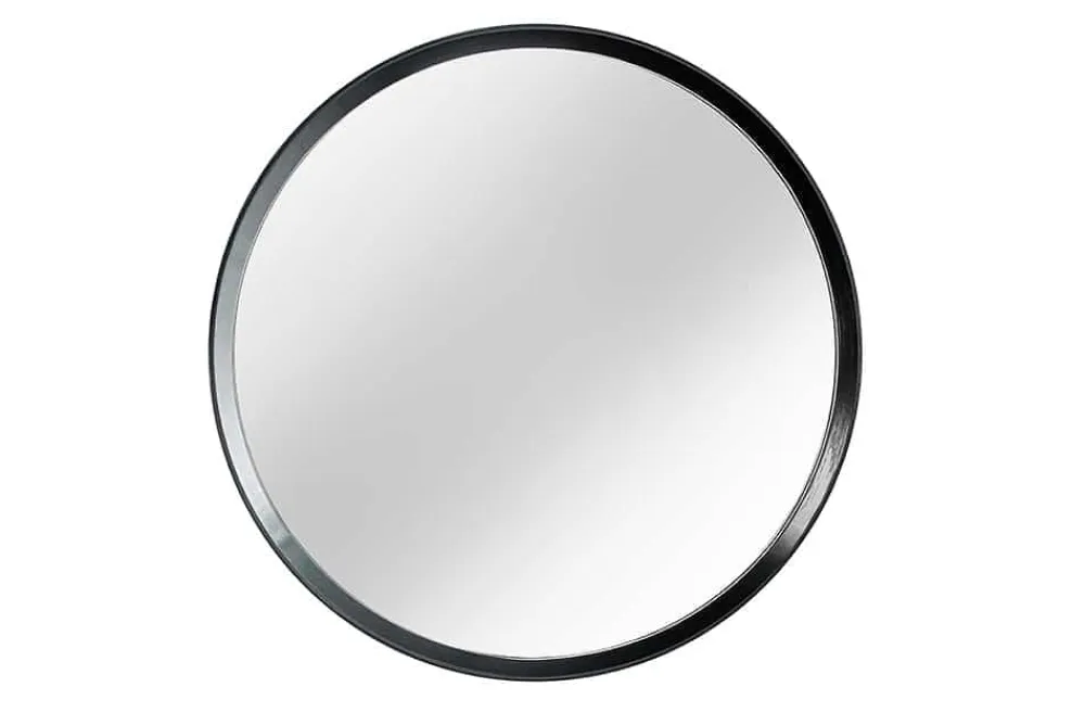 Riess-Ambiente Mehr...|Wohnaccessoires > Runder Wandspiegel AMSTERDAM 70cm natur schwarz Eiche Massivholz handmade