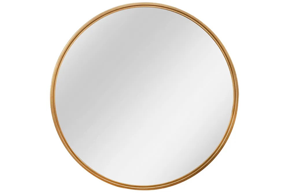 Riess-Ambiente Goldene Möbel|Spiegel > Runder Wandspiegel PORTRAIT 60cm gold Eisen handmade