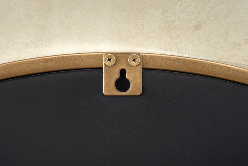 Riess-Ambiente Goldene Möbel|Spiegel > Runder Wandspiegel PORTRAIT 60cm gold Eisen handmade