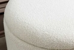 Riess-Ambiente Skandinavisch|Sitzbänke > Scandinavische Polsterbank VOGUE 110cm weiß Bouclé schwarz Sitzbank mit Stauraum