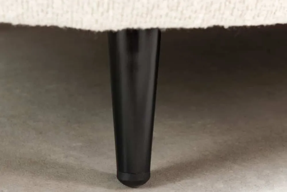 Riess-Ambiente Skandinavisch|Sitzbänke > Scandinavische Polsterbank VOGUE 110cm weiß Bouclé schwarz Sitzbank mit Stauraum