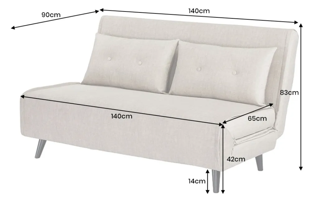 Riess-Ambiente Sessel|Retro Möbel > Schlafsessel SMART MULTIFUNCTION 140cm champagner Vogue Seiden Samtstoff