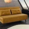 Riess-Ambiente Sessel|Retro Möbel > Schlafsessel SMART MULTIFUNCTION 140cm senfgelb Vogue Seiden Samtstoff