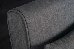 Riess-Ambiente Sessel|Retro Möbel > Schlafsessel SMART MULTIFUNCTION 140cm grau Vogue Seiden Samtstoff