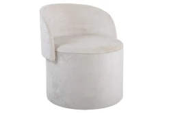 Riess-Ambiente Skandinavisch|Sessel > Sessel LUNA 65cm beige Bouclé Polsterhocker mit klappbarer Rückenlehne und Stauraum