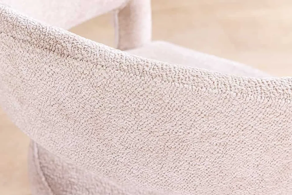 Riess-Ambiente Skandinavisch|Stühle > Skandinavischer Stuhl BOUTIQUE beige Strukturstoff brushed champagner gold Metall