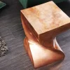 Riess-Ambiente Beistelltische|Industrial Loft > Skulp­tu­raler Beistelltisch TWIST 45cm kupfer geflammt Metall handmade Nachttisch