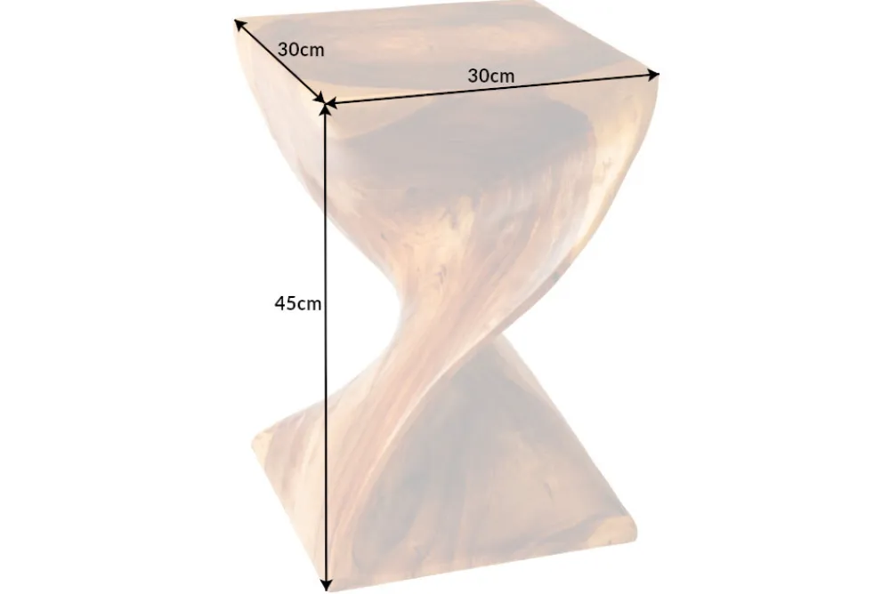 Riess-Ambiente Sitzhocker|Mehr... > Skulpturaler Beistelltisch HELIX 30cm natur Suarholz handmade in Bali Sitzhocker