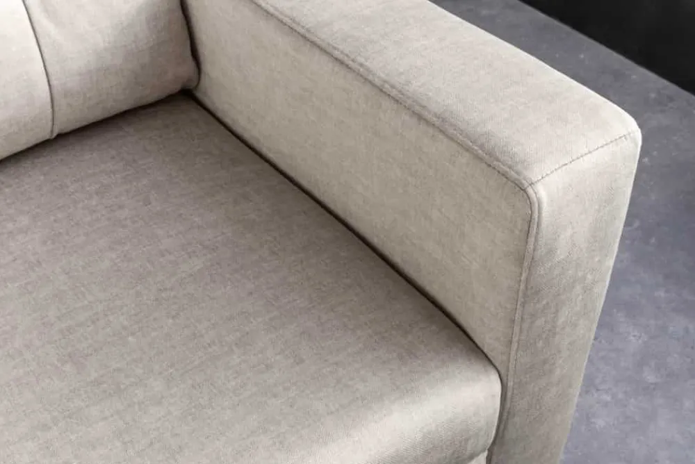 Riess-Ambiente 2-Sitzer Sofa|Skandinavisch > Sofa mit Schlaffunktion SMART 140cm champagner beige hochwertiger Vogue Seiden Samtstoff
