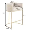 Riess-Ambiente Goldene Möbel|Barhocker > Stilvoller Barhocker ELEGANCE beige Samt gold Edelstahl mit Armlehne und Fußablage