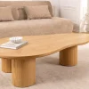 Riess-Ambiente Couchtische & Truhen > Stilvoller Couchtisch ORGANIKO 130cm natur Eiche organische Form