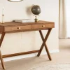 Riess-Ambiente Konsolentische > Stilvoller Konsolentisch SECRETARIO 110cm braun Akazie gold mit Schubladen