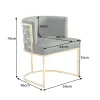 Riess-Ambiente Goldene Möbel|Stühle > Stilvoller Stuhl ELEGANCE grün Samt gold Edelstahl mit Armlehne