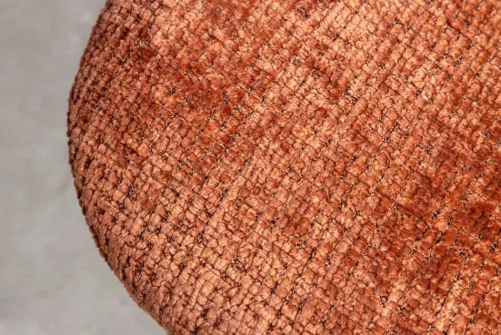 Riess-Ambiente Stühle > Stilvoller Stuhl GLAMM rost braun Chenille Cremona Rauten-Steppung schwarz Metall