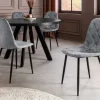 Riess-Ambiente Stühle > Stilvolles 2er-Set Stühle GLAMM grau Chenille Cremona schwarze Metallbeine