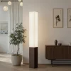 Riess-Ambiente Stehleuchten > Stilvolle Stehlampe PARIS CLASSIC 160cm weißer Stoffschirm dunkelbrauner Fuß