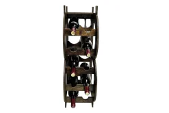 Riess-Ambiente Weinregale > Stilvolles Weinregal BITCOIN 70cm natur Holzregal für 10 Flaschen und 4 Gläser