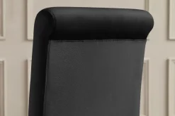 Riess-Ambiente Stühle > Stuhl MODERN BAROCK DELUXE schwarz Samt mit silbernen Edelstahlbeinen