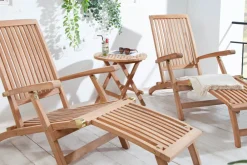 Riess-Ambiente Beistelltische|Mehr... > Wetterfester Beistelltisch EMPIRE TEAK 50cm Massivholz rund klappbar Outdoor Gartentisch