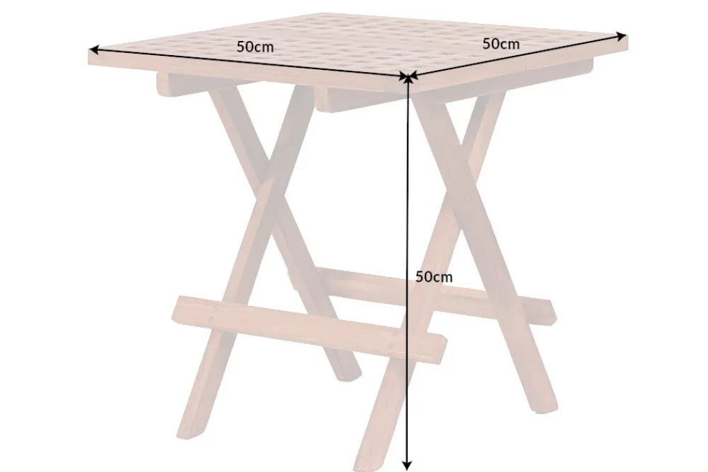 Riess-Ambiente Beistelltische|Mehr... > Wetterfester Beistelltisch EMPIRE TEAK 50cm Massivholz klappbar