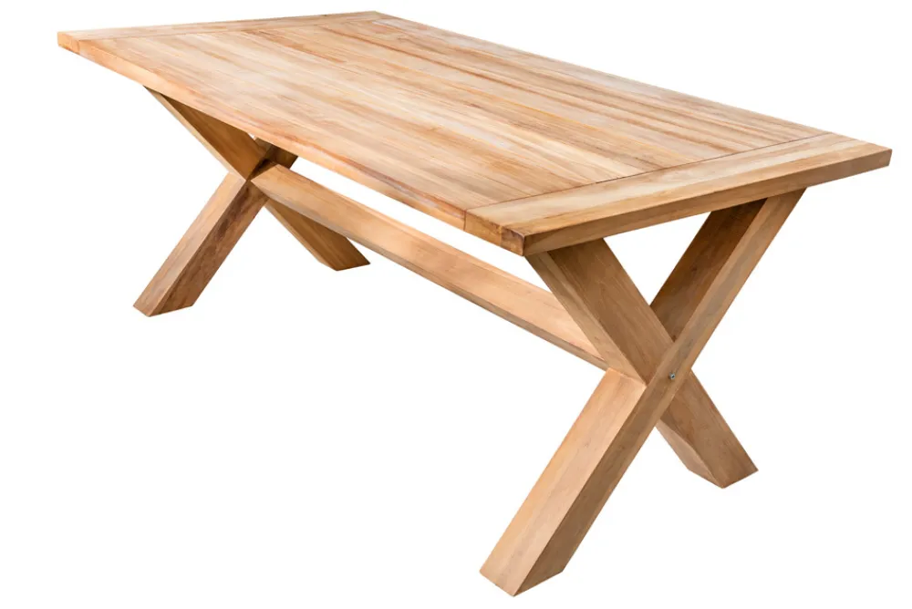 Riess-Ambiente Mehr...|Massivholz Gartenmöbel > Wetterfester Gartentisch EMPIRE TEAK 180cm Teak Massivholz Outdoor Esstisch