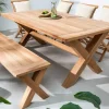 Riess-Ambiente Mehr...|Massivholz Gartenmöbel > Wetterfester Gartentisch EMPIRE TEAK 160cm natur Teakholz Massivholz Outdoor-Esstisch