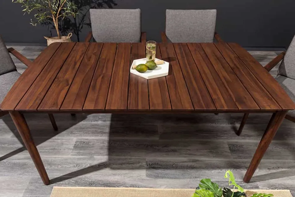 Riess-Ambiente Mehr...|Massivholz Gartenmöbel > Wetterfester Gartentisch KOPENHAGEN 160cm braun Akazie honey finish Massivholz Outdoor