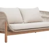 Riess-Ambiente Sitzgruppen > Wetterfestes Gartenlounge Set ROPE natur beige Akazienholz Aluminium inkl. Tisch Sitzpolster