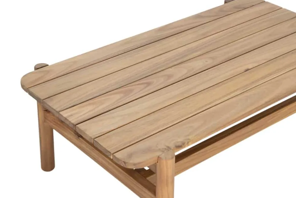 Riess-Ambiente Sitzgruppen > Wetterfestes Gartenlounge Set ROPE natur beige Akazienholz Aluminium inkl. Tisch Sitzpolster