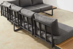 Riess-Ambiente Skandinavisch|Sitzgruppen > Wetterfestes Gartenmöbel Set IBIZA GRAND 280cm anthrazit Aluminium inkl. Sitzpolster