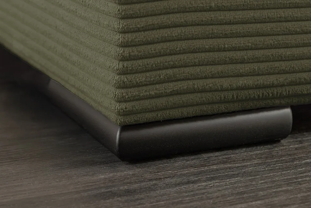 Riess-Ambiente Xxl Sofa > XXL Wohnlandschaft LODGE 315cm grün Cord Sofa mit Schlaffunktion und Stauraum